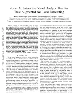Forte: An Interactive Visual Analytic Tool for Trust-Augmented Net Load
  Forecasting