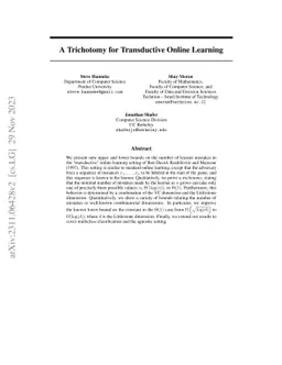 A Trichotomy for Transductive Online Learning