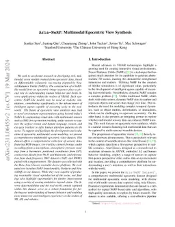 Aria-NeRF: Multimodal Egocentric View Synthesis