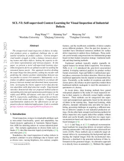 SCL-VI: Self-supervised Context Learning for Visual Inspection of
  Industrial Defects