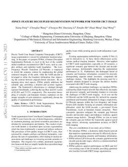 FDNet: Feature Decoupled Segmentation Network for Tooth CBCT Image
