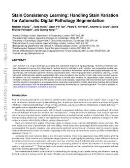 Stain Consistency Learning: Handling Stain Variation for Automatic
  Digital Pathology Segmentation