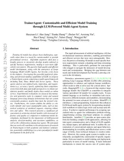 TrainerAgent: Customizable and Efficient Model Training through
  LLM-Powered Multi-Agent System