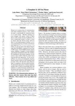 A Template Is All You Meme