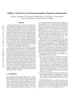 VidPlat: A Tool for Fast Crowdsourcing of Quality-of-Experience
  Measurements