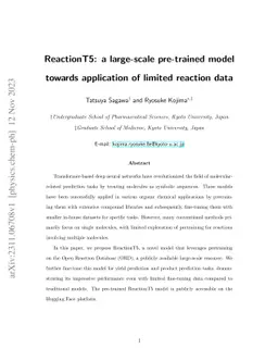 ReactionT5: a large-scale pre-trained model towards application of
  limited reaction data