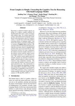 From Complex to Simple: Unraveling the Cognitive Tree for Reasoning with
  Small Language Models