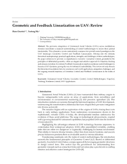 Geometric and Feedback Linearization on UAV: Review