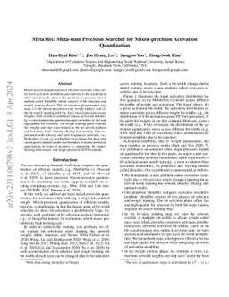 MetaMix: Meta-state Precision Searcher for Mixed-precision Activation
  Quantization