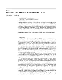 Review of PID Controller Applications for UAVs