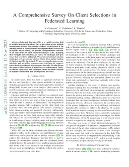 A Comprehensive Survey On Client Selections in Federated Learning