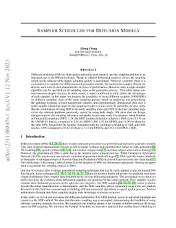 Sampler Scheduler for Diffusion Models