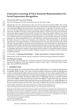 Contrastive Learning of View-Invariant Representations for Facial
  Expressions Recognition