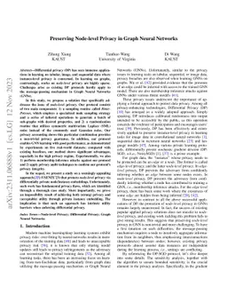 Preserving Node-level Privacy in Graph Neural Networks