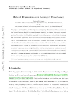 Robust Regression over Averaged Uncertainty