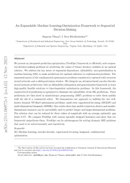 An Expandable Machine Learning-Optimization Framework to Sequential
  Decision-Making
