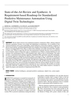 State-of-the-Art Review and Synthesis: A Requirement-based Roadmap for
  Standardized Predictive Maintenance Automation Using Digital Twin
  Technologies