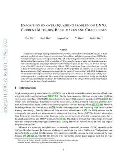 Exposition on over-squashing problem on GNNs: Current Methods,
  Benchmarks and Challenges