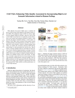 CLiF-VQA: Enhancing Video Quality Assessment by Incorporating High-Level
  Semantic Information related to Human Feelings
