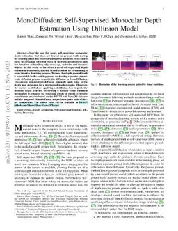 MonoDiffusion: Self-Supervised Monocular Depth Estimation Using
  Diffusion Model