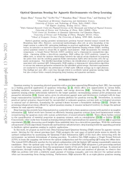 Optical Quantum Sensing for Agnostic Environments via Deep Learning