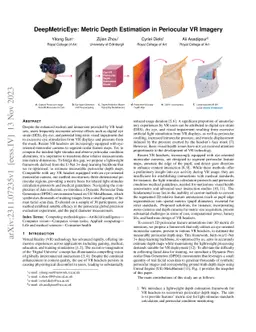 DeepMetricEye: Metric Depth Estimation in Periocular VR Imagery