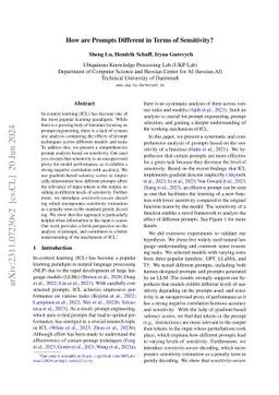 How are Prompts Different in Terms of Sensitivity?