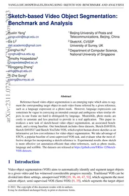Sketch-based Video Object Segmentation: Benchmark and Analysis