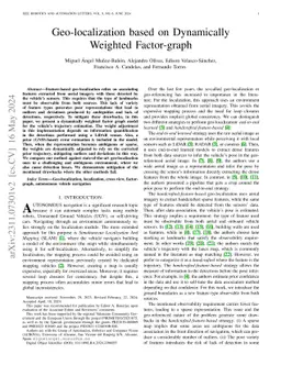 Geo-Localization Based on Dynamically Weighted Factor-Graph