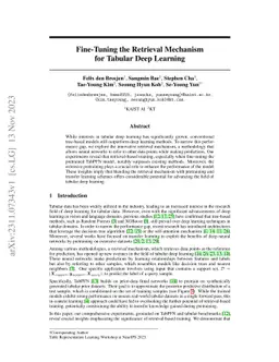 Fine-Tuning the Retrieval Mechanism for Tabular Deep Learning