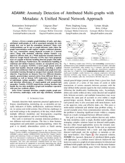 ADAMM: Anomaly Detection of Attributed Multi-graphs with Metadata: A
  Unified Neural Network Approach