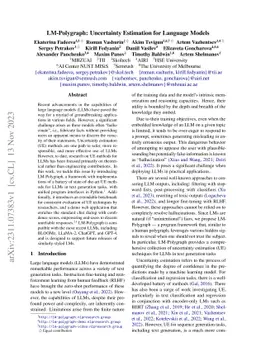 LM-Polygraph: Uncertainty Estimation for Language Models