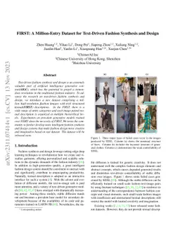 FIRST: A Million-Entry Dataset for Text-Driven Fashion Synthesis and
  Design