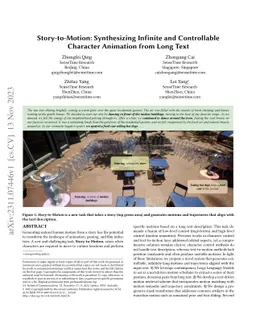Story-to-Motion: Synthesizing Infinite and Controllable Character
  Animation from Long Text