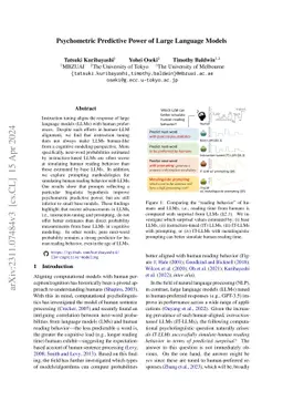 Psychometric Predictive Power of Large Language Models