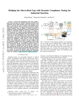 Bridging the Sim-to-Real Gap with Dynamic Compliance Tuning for
  Industrial Insertion