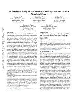 An Extensive Study on Adversarial Attack against Pre-trained Models of
  Code