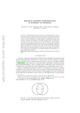 Relative intrinsic dimensionality is intrinsic to learning