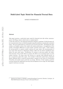 Multi-Label Topic Model for Financial Textual Data