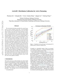 ActiveDC: Distribution Calibration for Active Finetuning