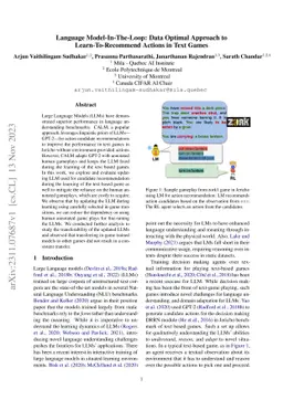 Language Model-In-The-Loop: Data Optimal Approach to Learn-To-Recommend
  Actions in Text Games