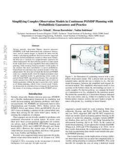 Simplifying Complex Observation Models in Continuous POMDP Planning with Probabilistic Guarantees and Practice