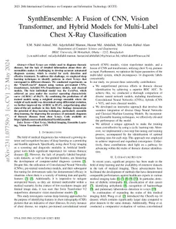 SynthEnsemble: A Fusion of CNN, Vision Transformer, and Hybrid Models
  for Multi-Label Chest X-Ray Classification