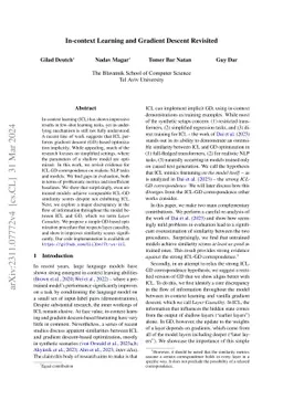 In-context Learning and Gradient Descent Revisited