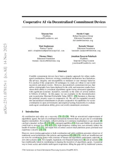 Cooperative AI via Decentralized Commitment Devices