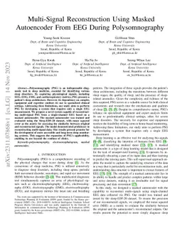 Multi-Signal Reconstruction Using Masked Autoencoder From EEG During
  Polysomnography