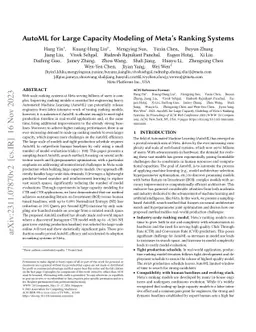 AutoML for Large Capacity Modeling of Meta's Ranking Systems
