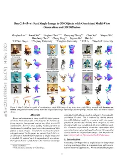 One-2-3-45++: Fast Single Image to 3D Objects with Consistent Multi-View
  Generation and 3D Diffusion