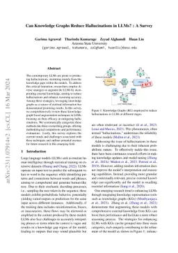 Can Knowledge Graphs Reduce Hallucinations in LLMs? : A Survey