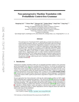 Non-autoregressive Machine Translation with Probabilistic Context-free
  Grammar